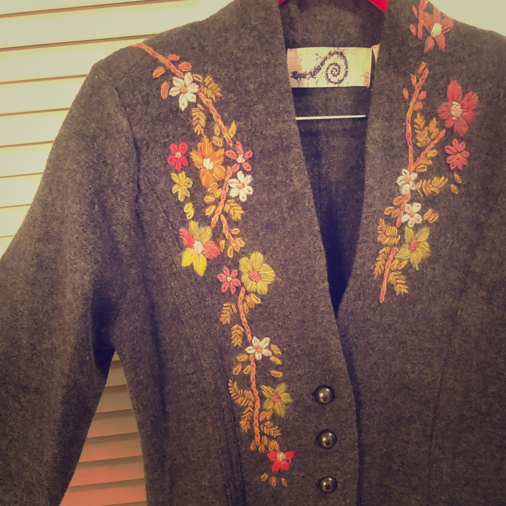 Anthropologie Long Wool Coat Size Small/Medium